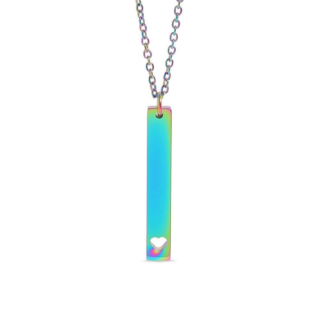 Vertical Bar Engravable Necklace