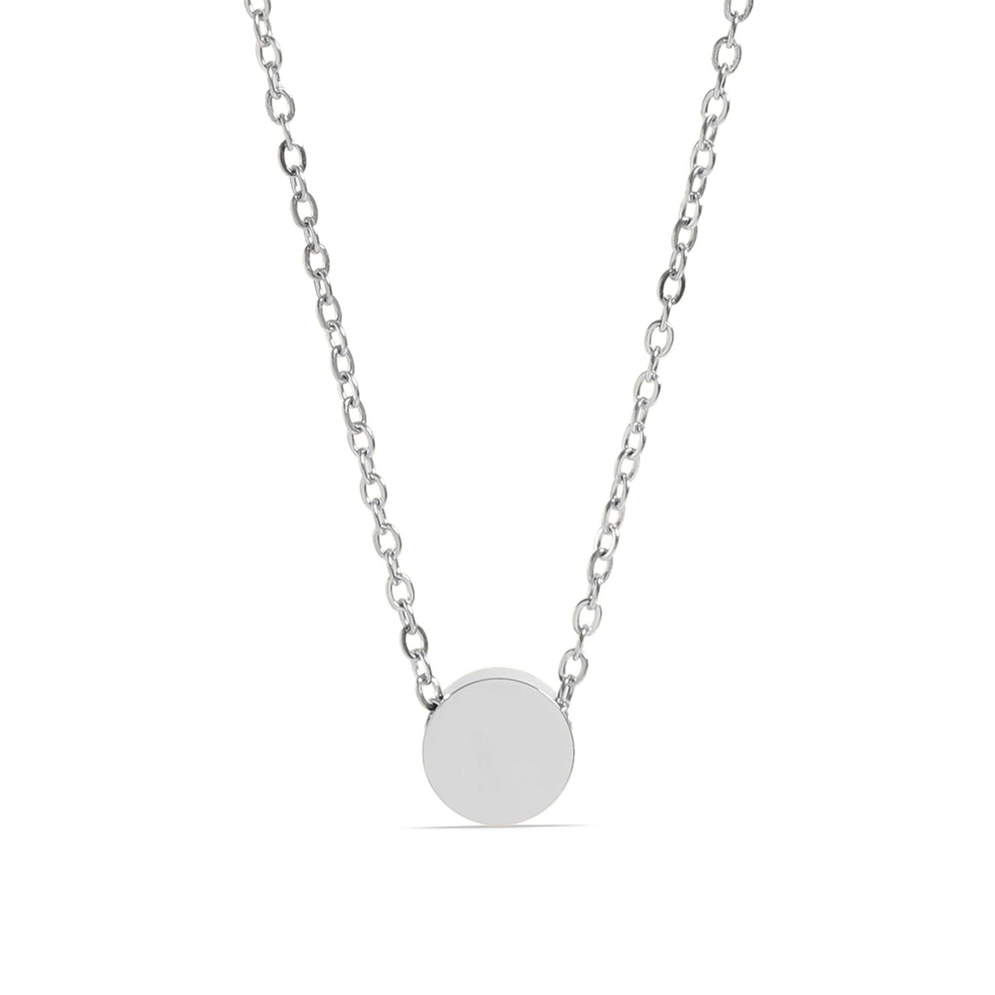 Mini Circle Necklace - 9mm Pendant & Chain