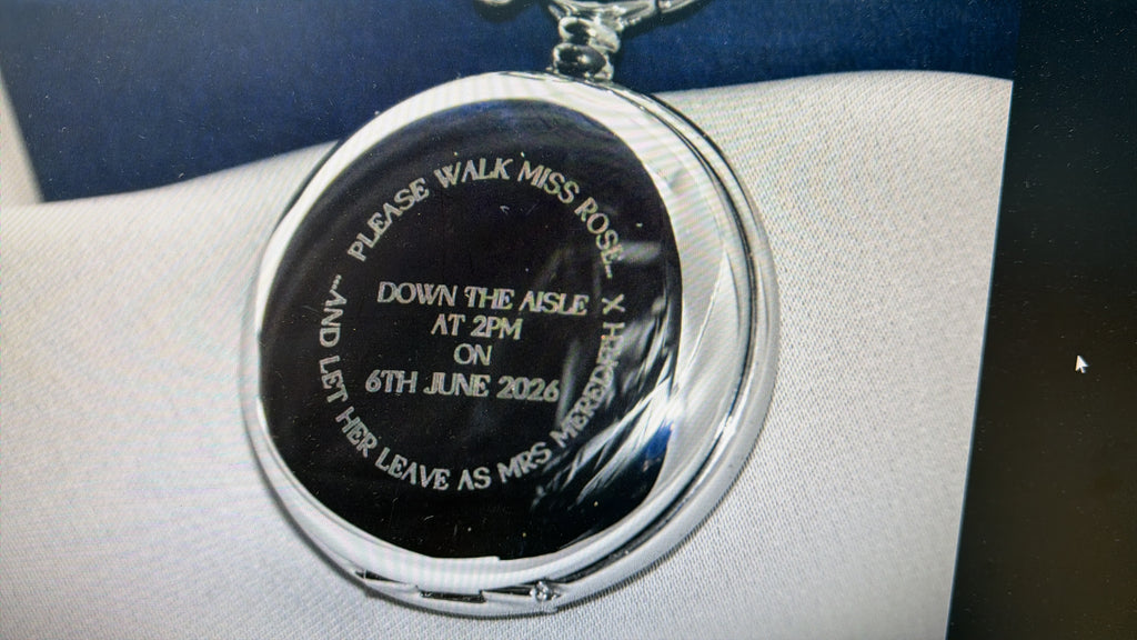 Bespoke Engraved Double Open Mechanical Pocket Watch