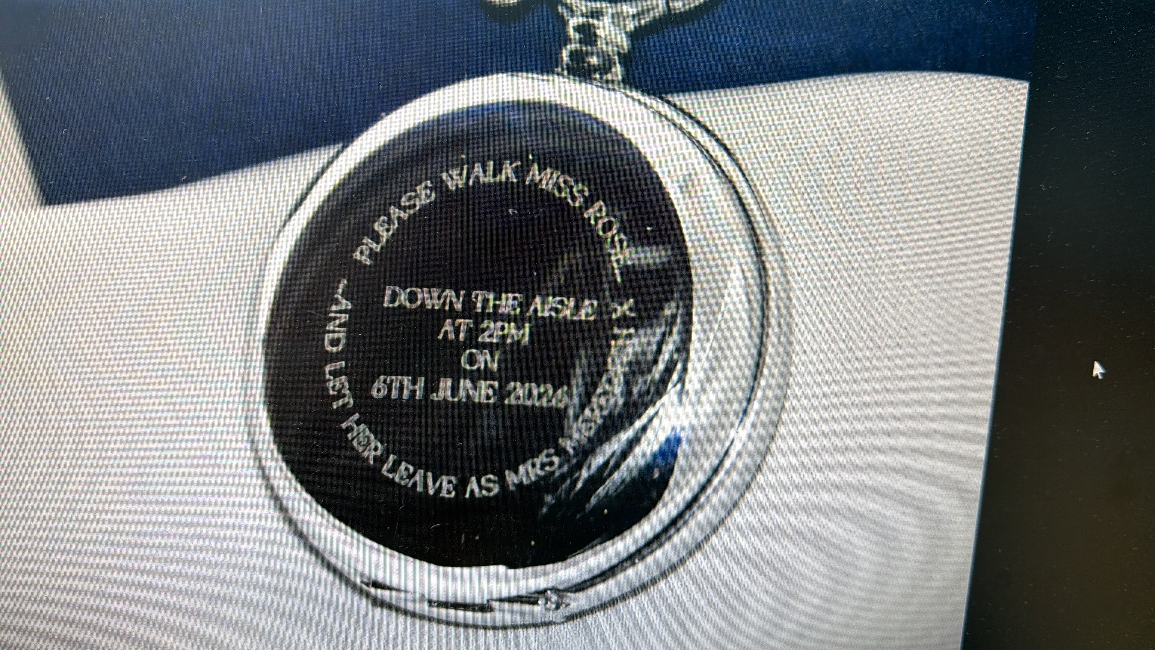 Bespoke Engraved Double Open Mechanical Pocket Watch