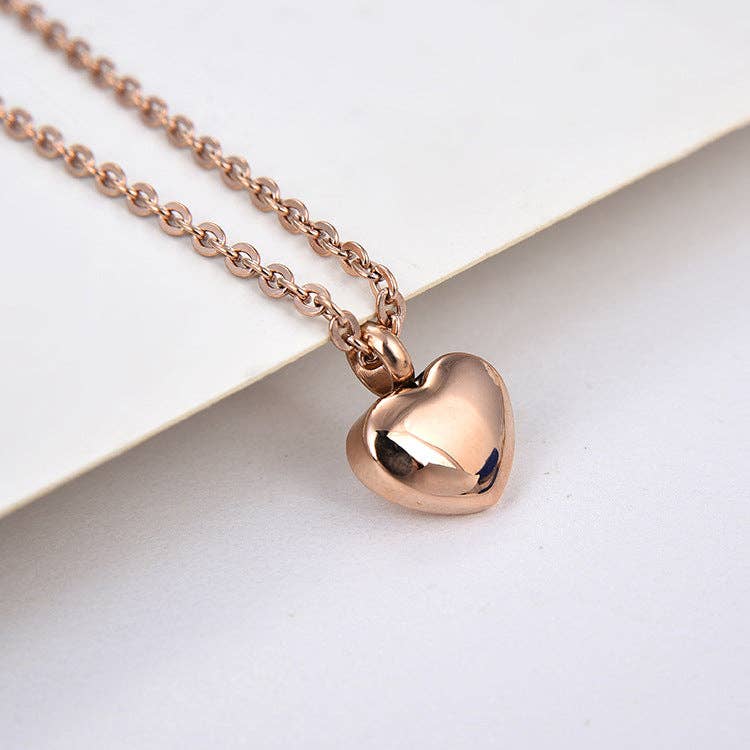 Human Ashes Heart Urn Pendant Necklace