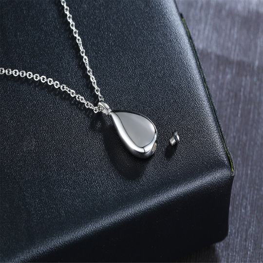 Human Ashes Teardrop Urn Pendant Necklace