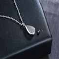 Human Ashes Teardrop Urn Pendant Necklace