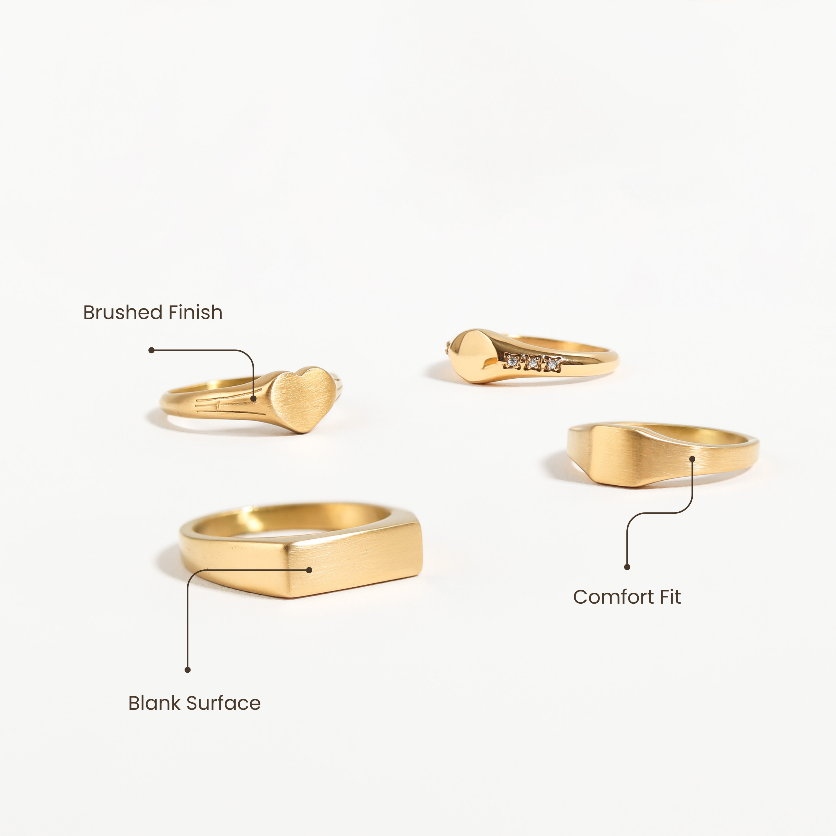 Signet Ring - CZ Set
