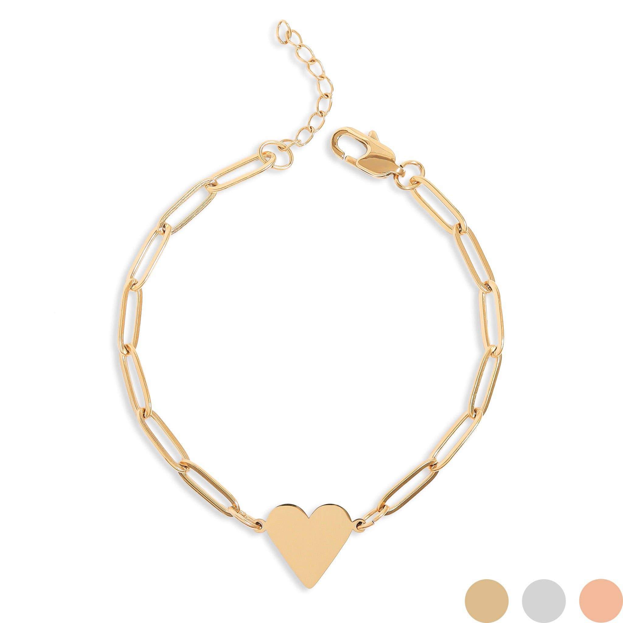 Paperclip Heart Bracelet