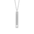 Vertical Bar Engravable Necklace