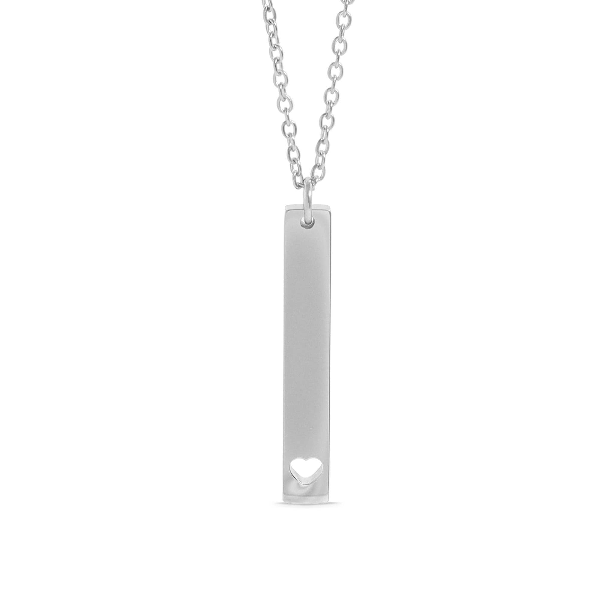 Vertical Bar Engravable Necklace