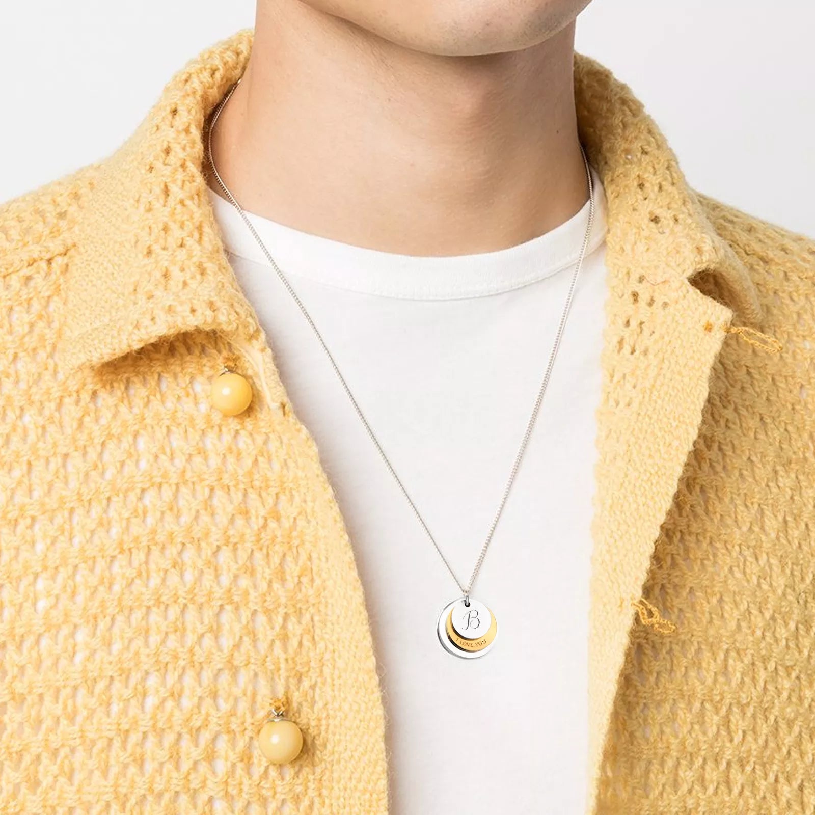 Stainless Steel Triple Pendant Necklace