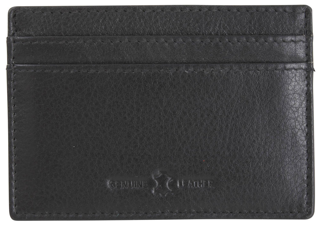 Leather Slim Card Holder with RFID lining