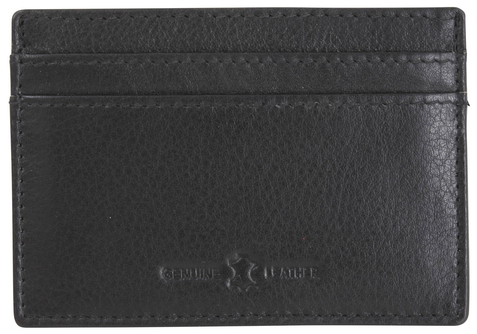Leather Slim Card Holder with RFID lining