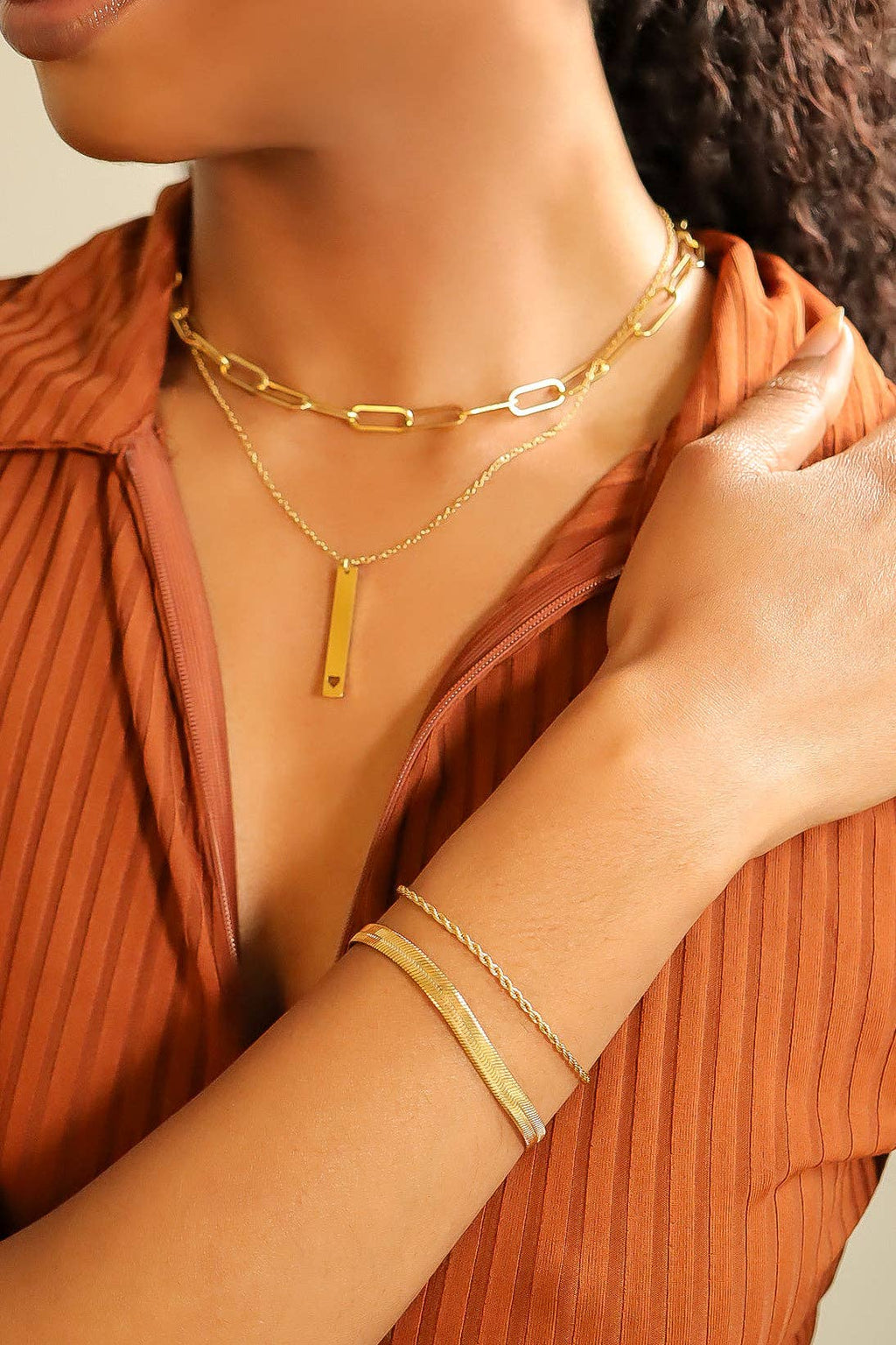 Vertical Bar Engravable Necklace