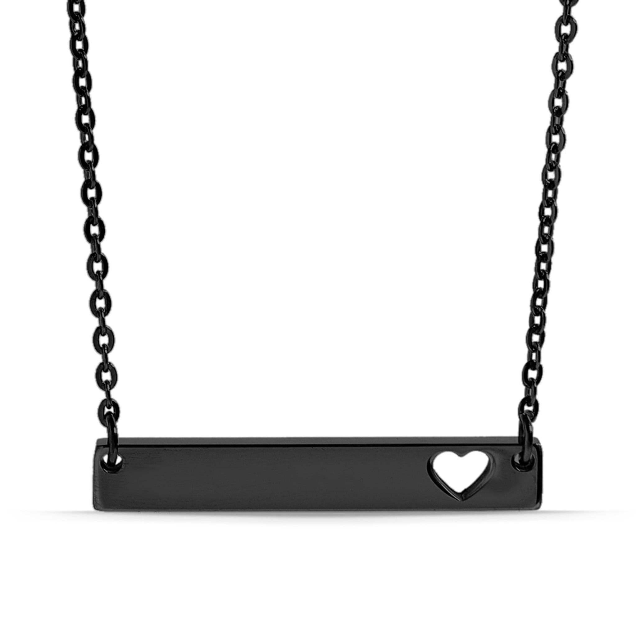 Heart Cutout Bar Necklace