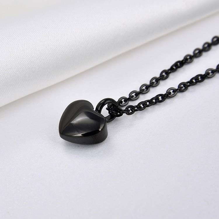 Human Ashes Heart Urn Pendant Necklace