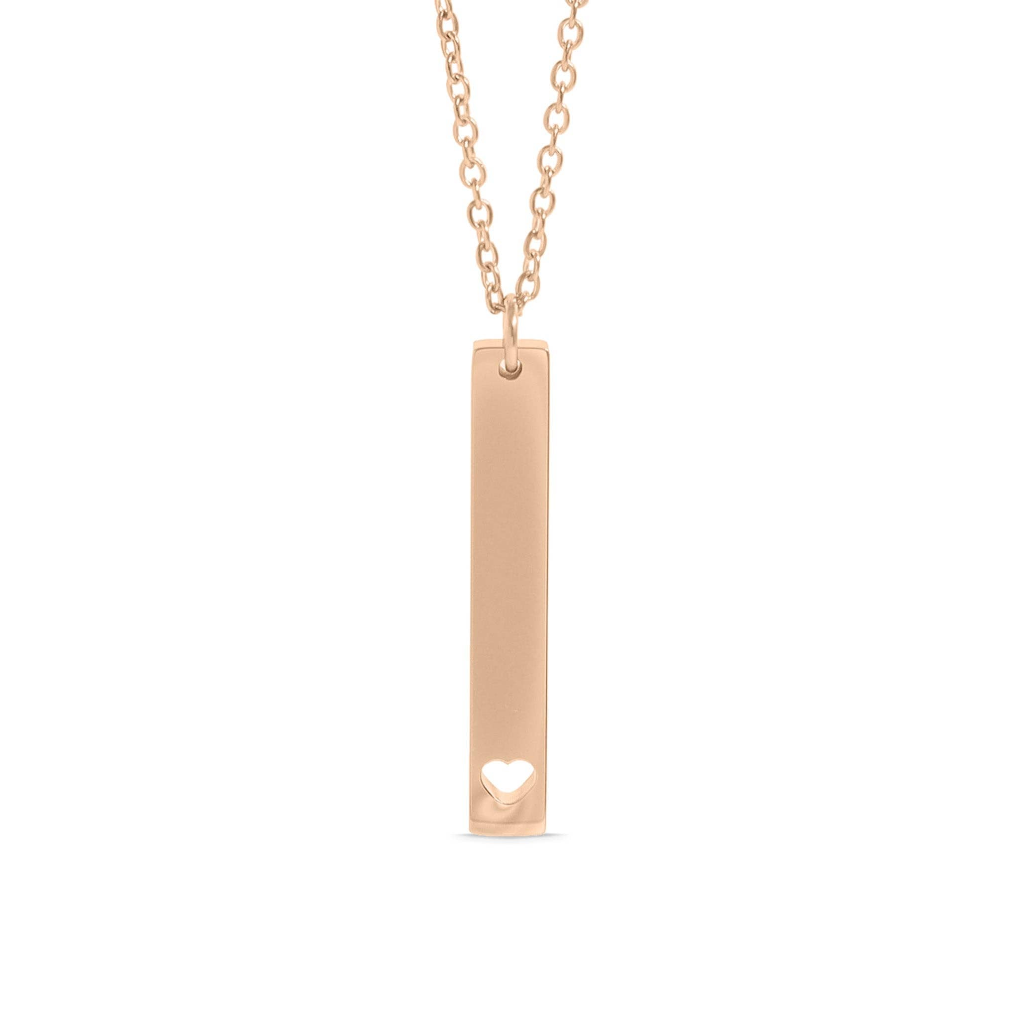 Vertical Bar Engravable Necklace