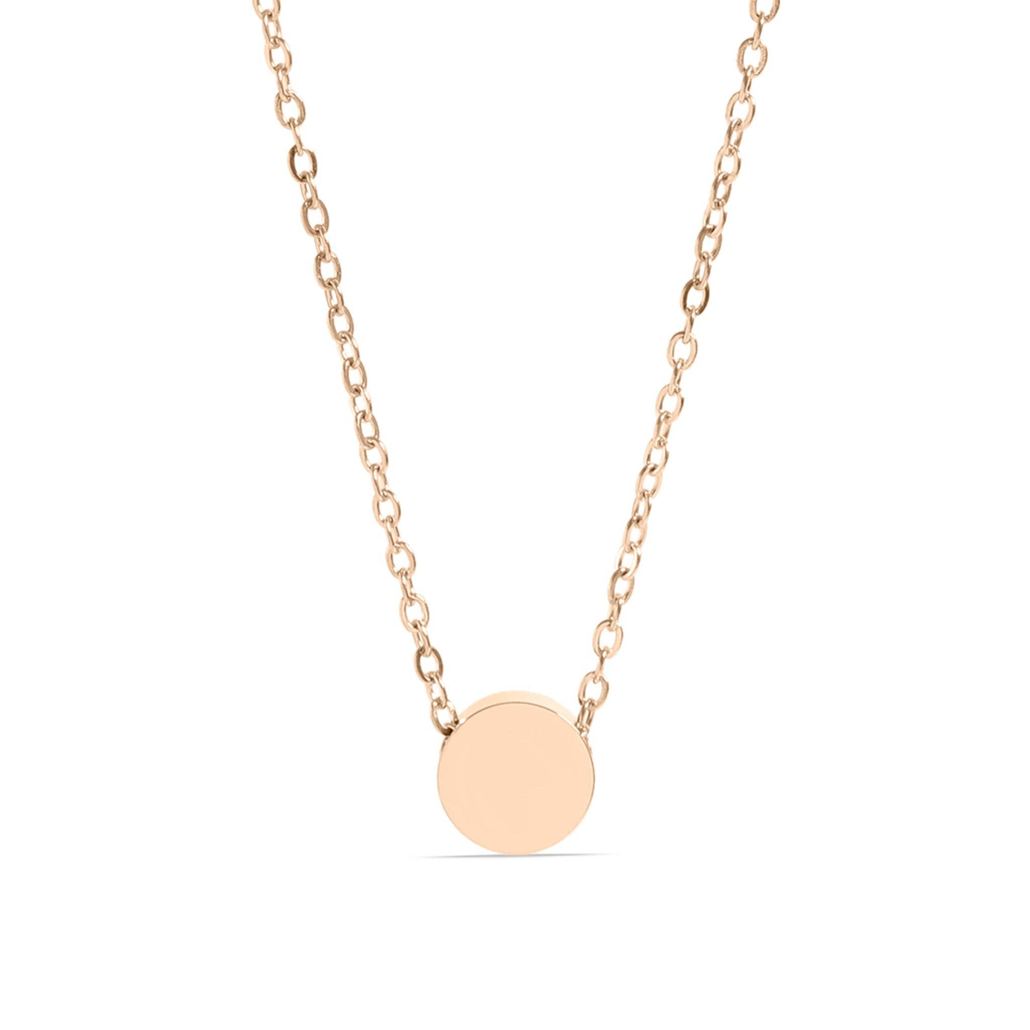 Mini Circle Necklace - 9mm Pendant & Chain
