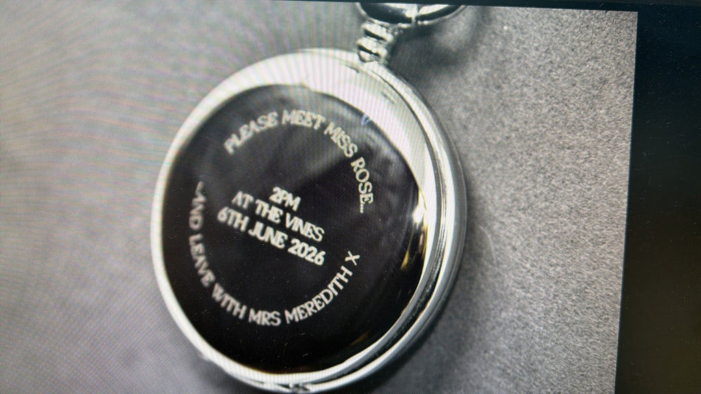 Bespoke Engraved Double Open Mechanical Pocket Watch