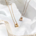 Silver Stainless Steel Lock Necklace