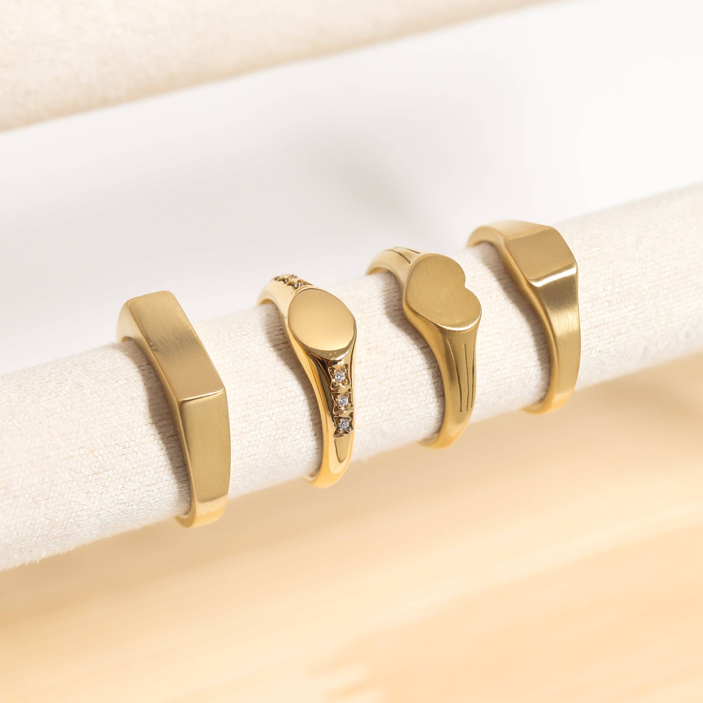 Signet Ring - CZ Set