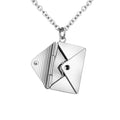 Custom Envelope Photo Locket Necklace in 925 Sterling Silver