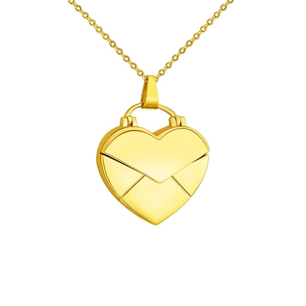 Custom Heart Photo Locket Necklace in Stainless Steel