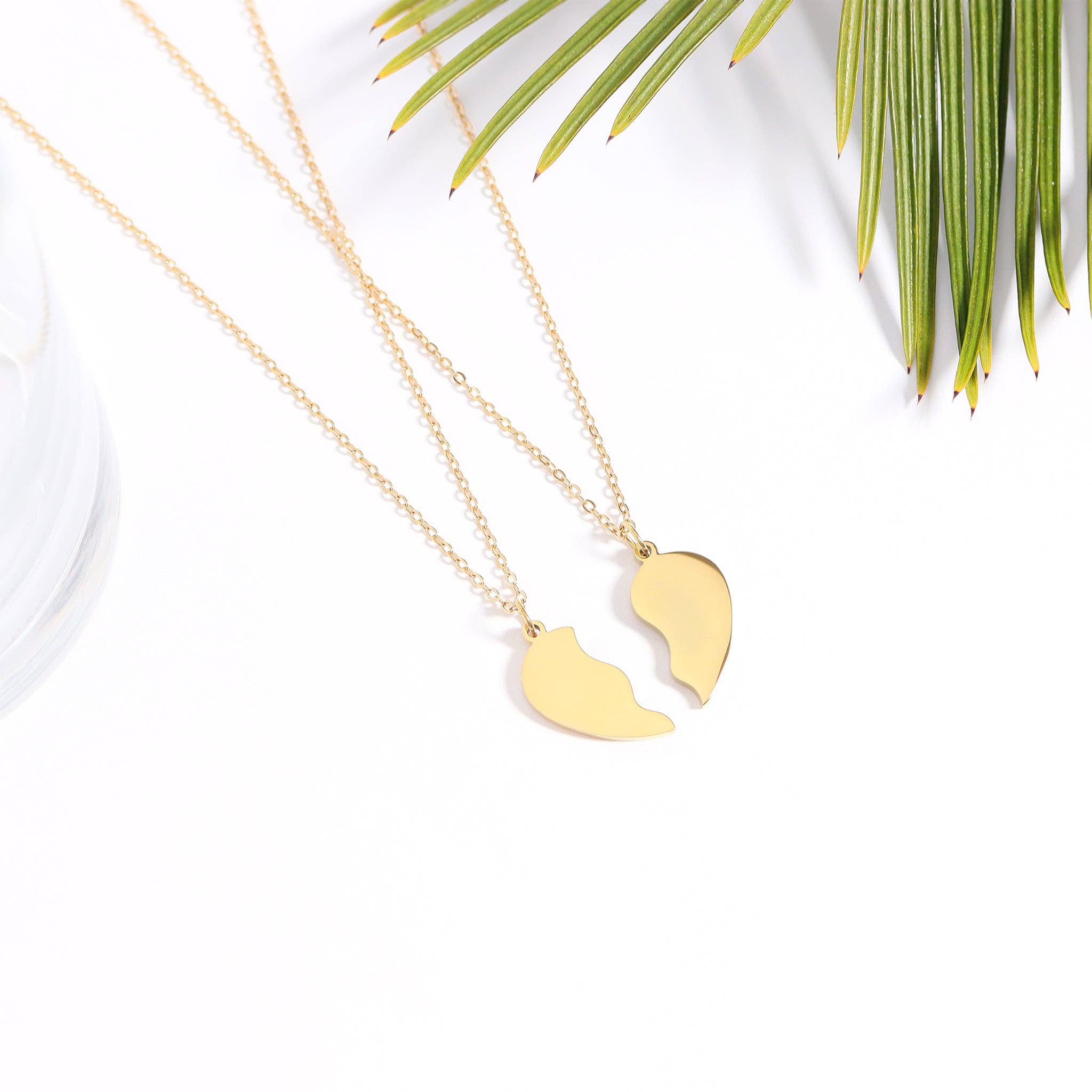 Break Apart Heart Necklace Set