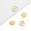 14K Gold Plated Round Heart Pattern Pendant