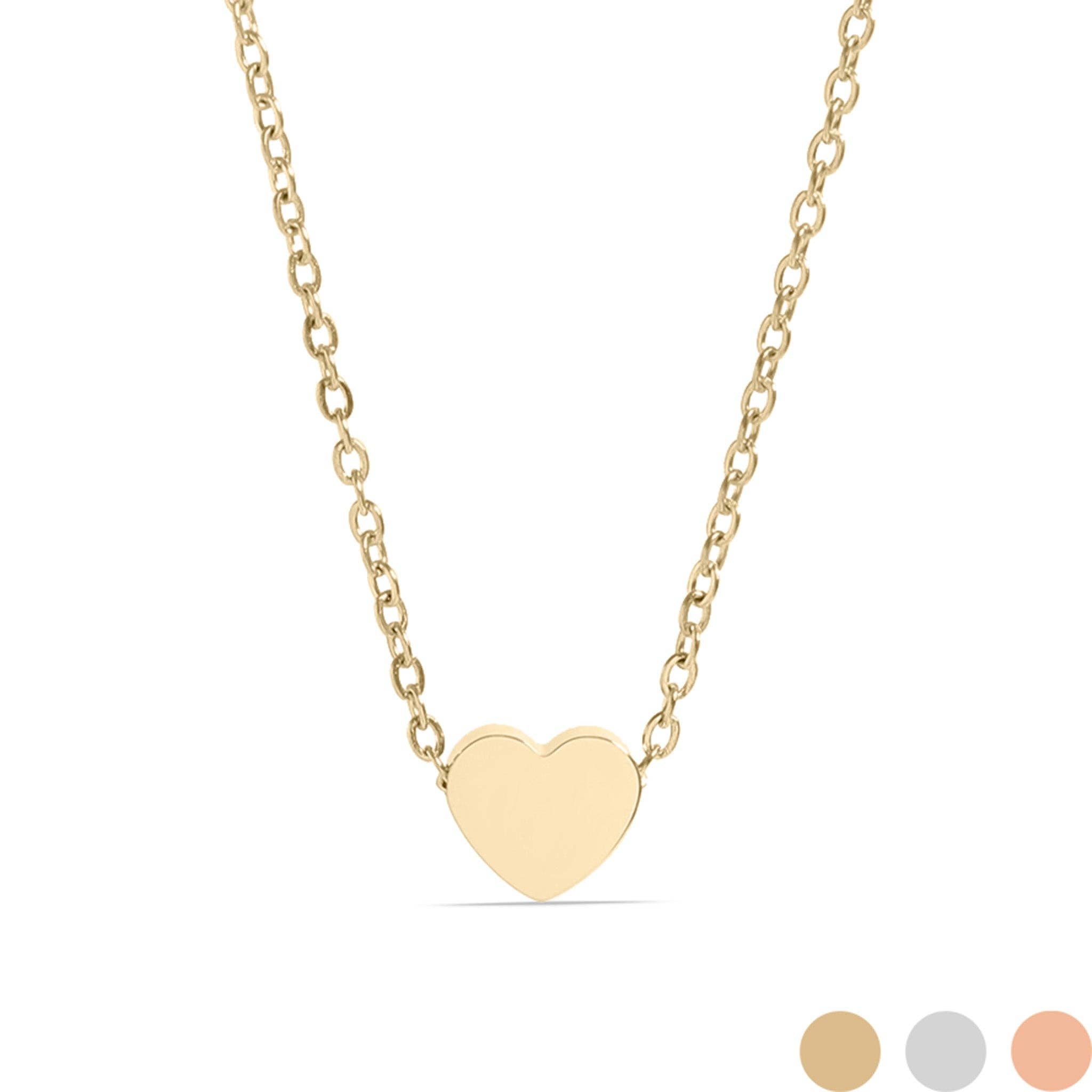 Heart Charm Necklace & Chain