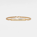 Custom Engrave Box Chain Bar Bracelet in 925 Sterling Silver