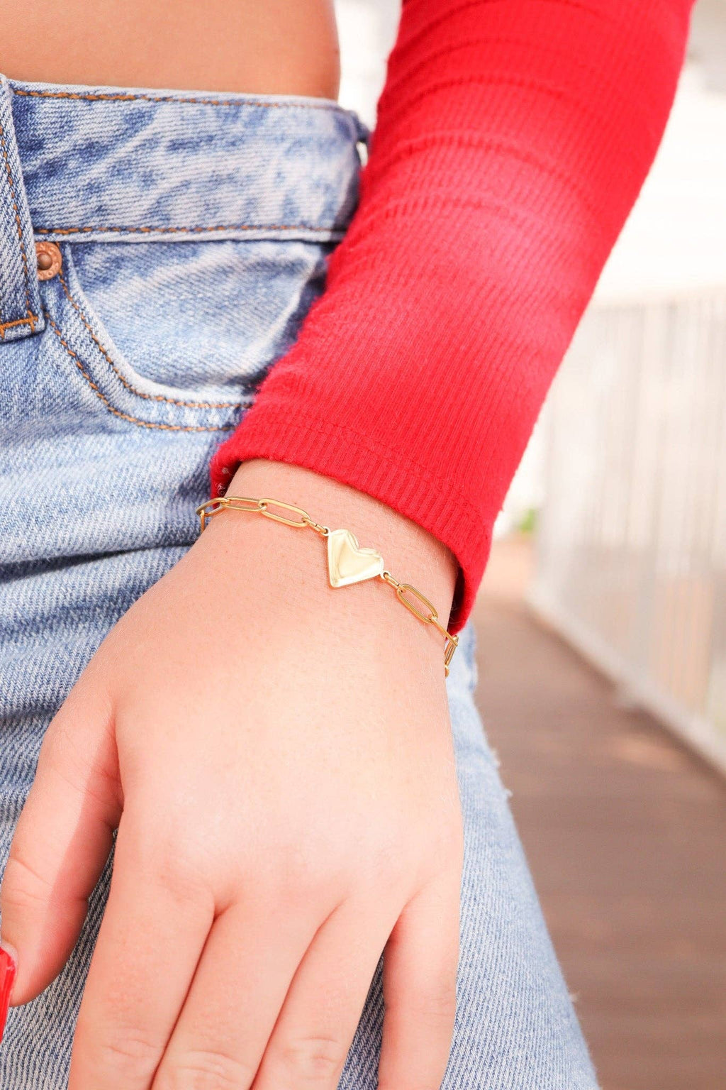 Paperclip Heart Bracelet