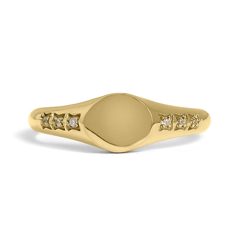 Signet Ring - CZ Set
