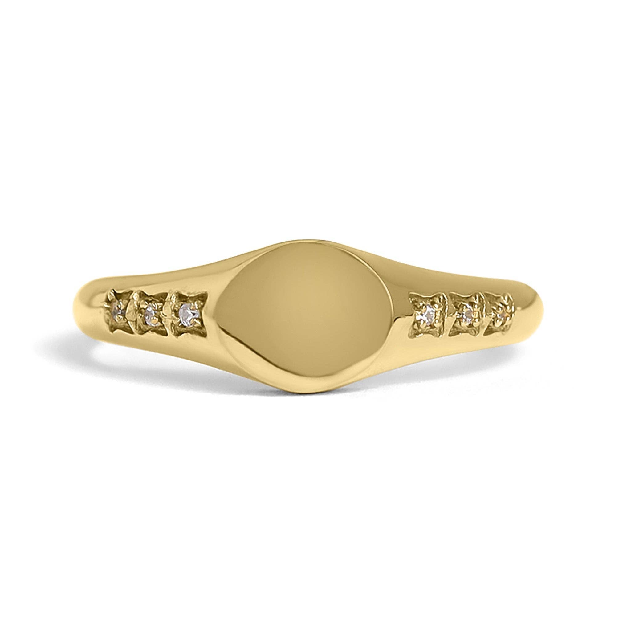 Signet Ring - CZ Set