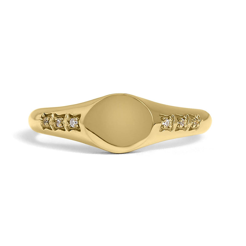 Signet Ring - CZ Set
