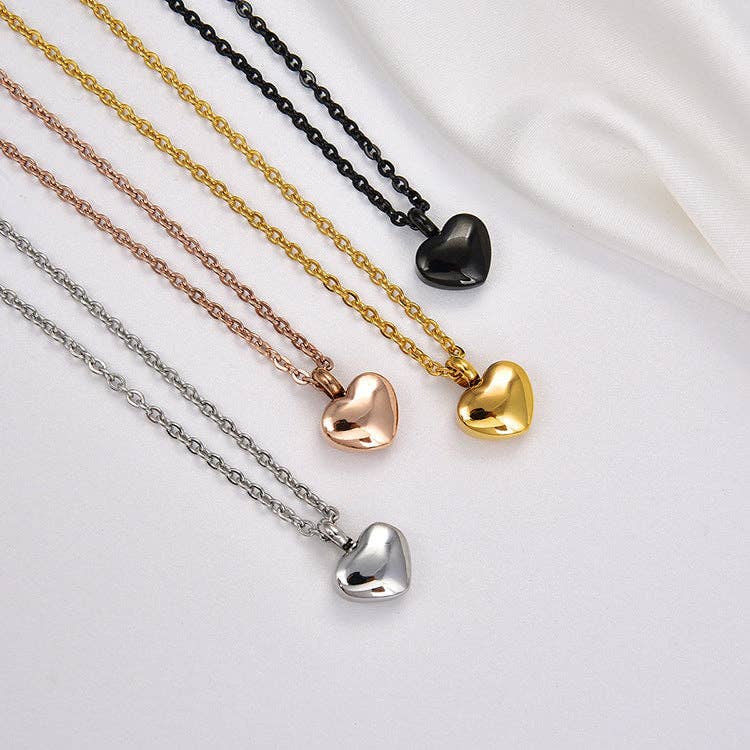 Human Ashes Heart Urn Pendant Necklace