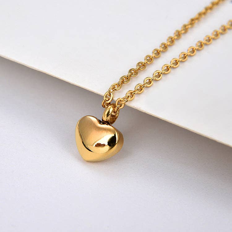 Human Ashes Heart Urn Pendant Necklace