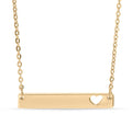 Heart Cutout Bar Necklace