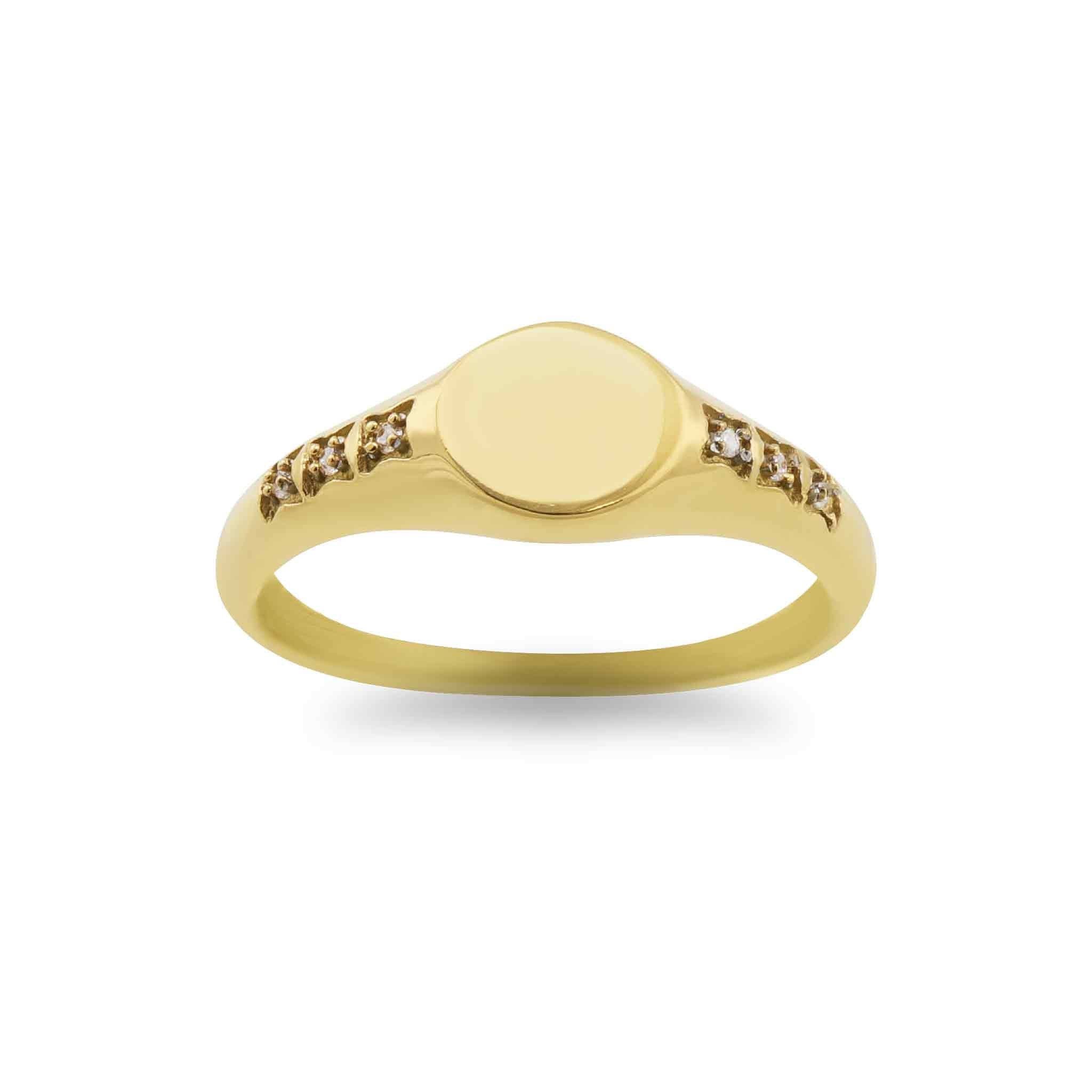 Signet Ring - CZ Set