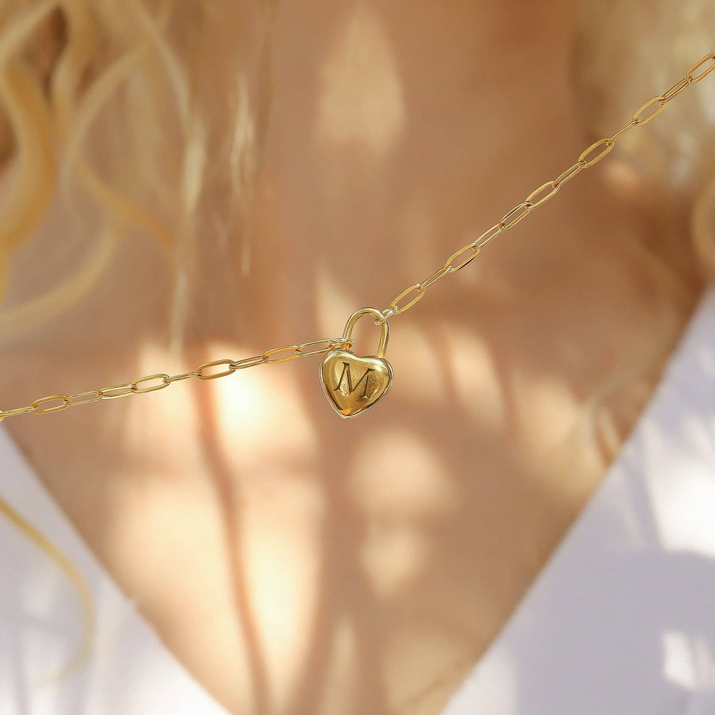 Heart Padlock Charm