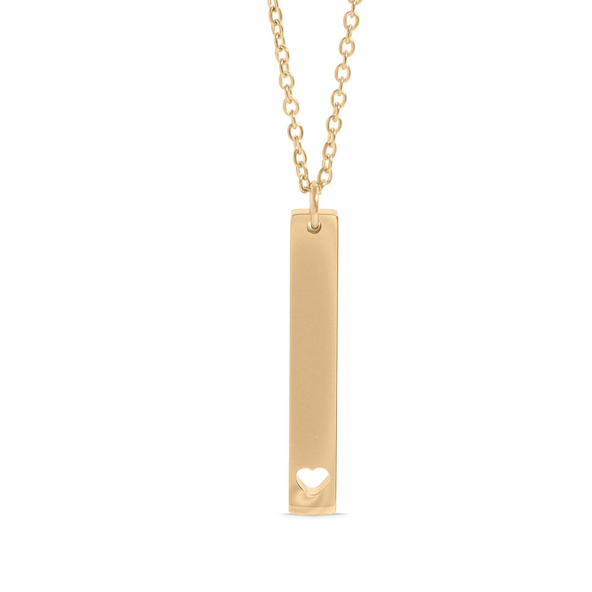Vertical Bar Engravable Necklace