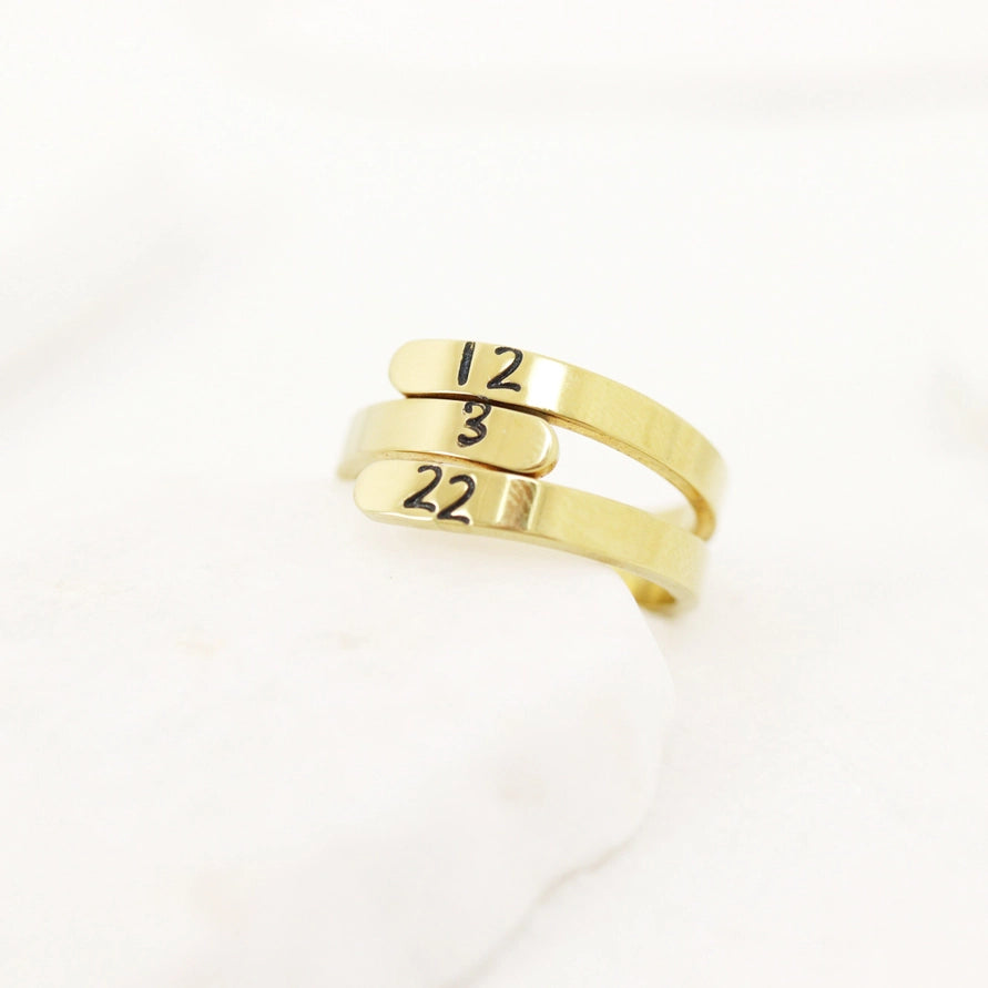 Engravable  Name Wrap Ring